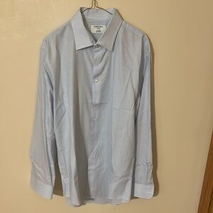 Nordstrom 100% Cotton Trim Fit Striped Men’s Dress Shirt Size 17 34/35